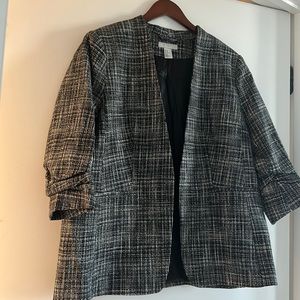 Lined Tweed Blazer
